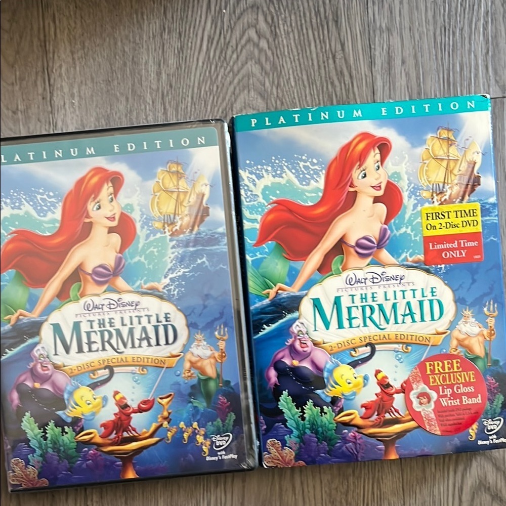 Disney The Little Mermaid Platinum Edition DVD Set with Colorful Cover!